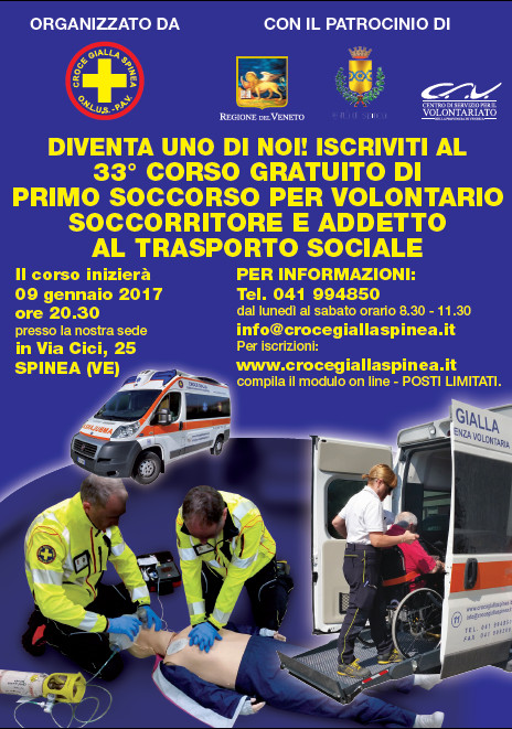 33° Corso gratuito di Primo Soccorso