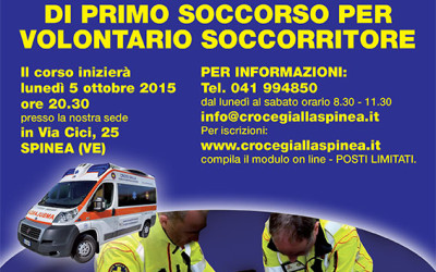 32° Corso gratuito di Primo Soccorso