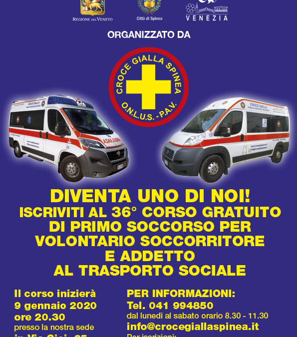 36° Corso gratuito di Primo Soccorso