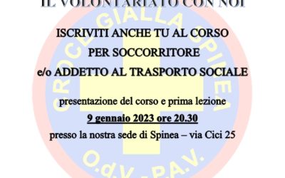 38° CORSO DI PRIMO SOCCORSO