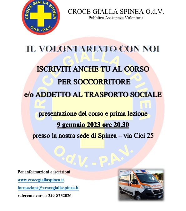 38° CORSO DI PRIMO SOCCORSO