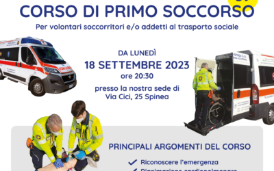 39° CORSO DI PRIMO SOCCORSO